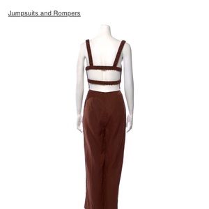 Reformation Brown Jumpsuit, backless. Fits amazing. Size 4. Worn twice like new!